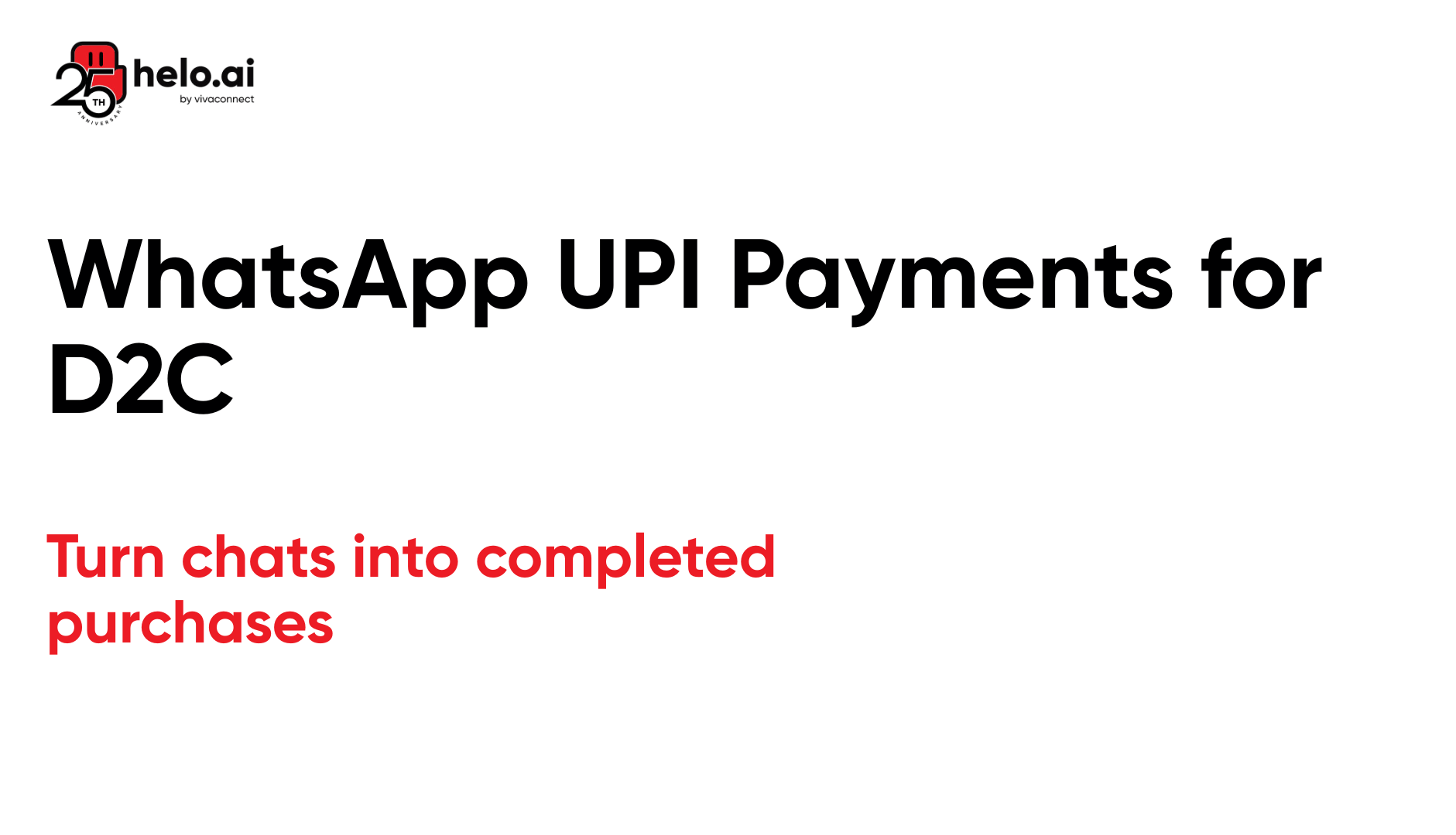 WhatsApp UPI Payments for D2C